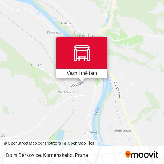 Dolní Beřkovice, Komenského mapa