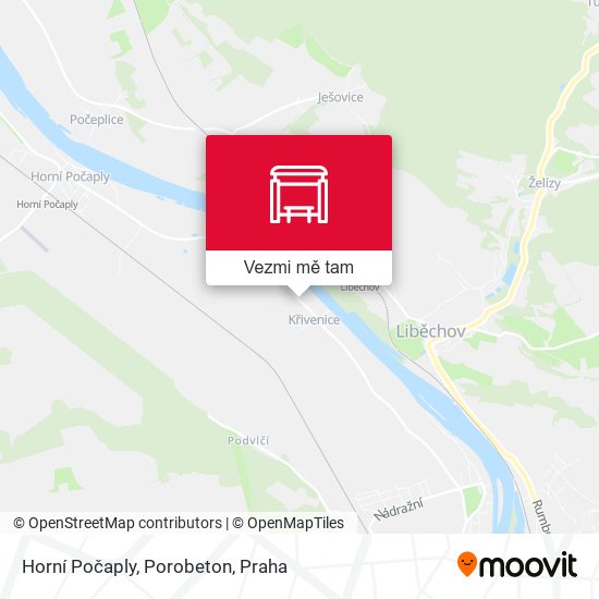 Horní Počaply, Porobeton mapa