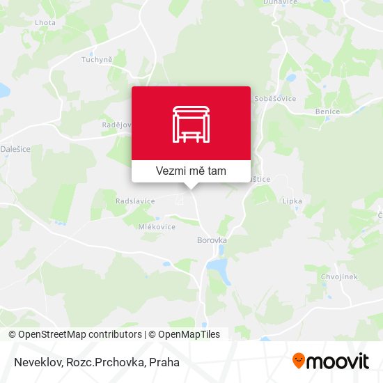 Neveklov, Rozc.Prchovka mapa