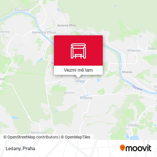 Lešany (A) mapa