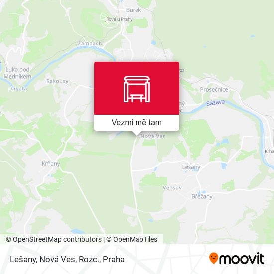 Lešany, Nová Ves, Rozc. mapa