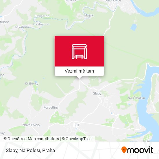 Slapy, Na Polesí mapa