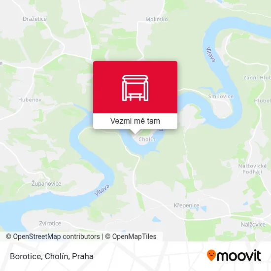 Borotice, Cholín mapa