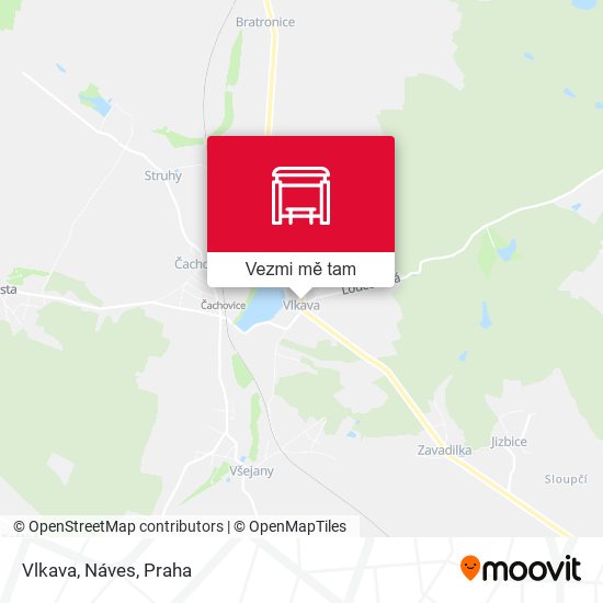 Vlkava, Náves mapa