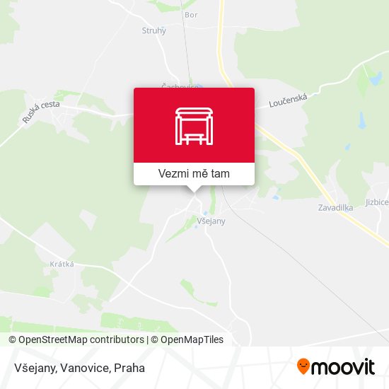 Všejany, Vanovice mapa