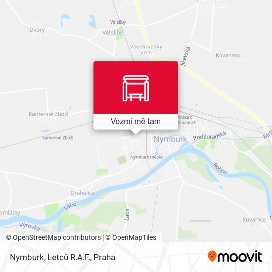 Nymburk, Letců R.A.F. mapa