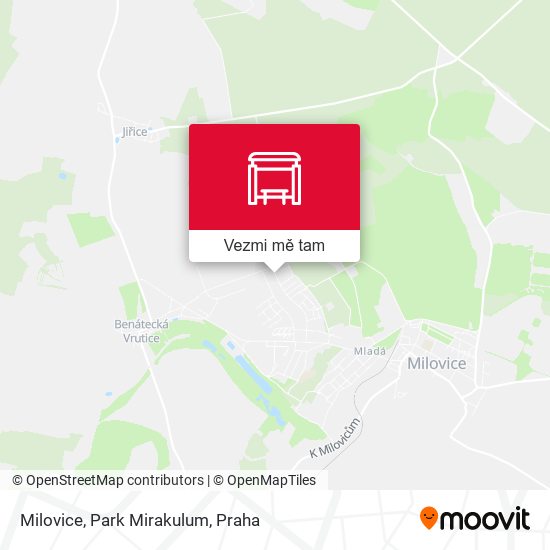 Milovice, Park Mirakulum (B) mapa