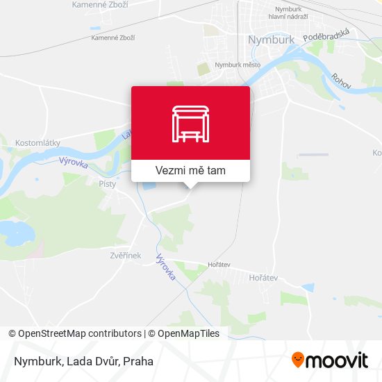 Nymburk, Lada Dvůr mapa