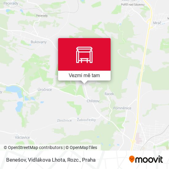 Benešov, Vidlákova Lhota, Rozc. mapa