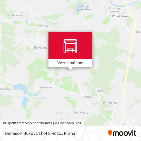 Benešov, Buková Lhota, Rozc. mapa
