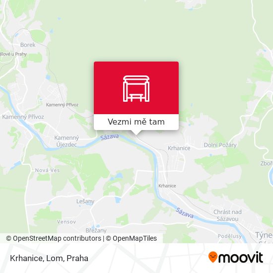 Krhanice, Lom mapa