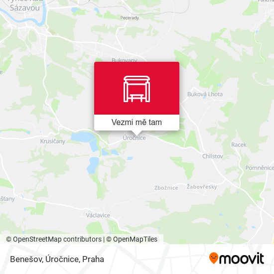 Benešov, Úročnice mapa