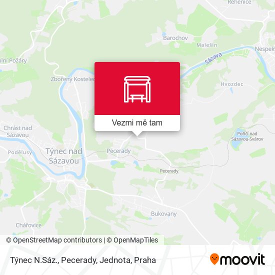 Týnec N.Sáz., Pecerady, Jednota mapa
