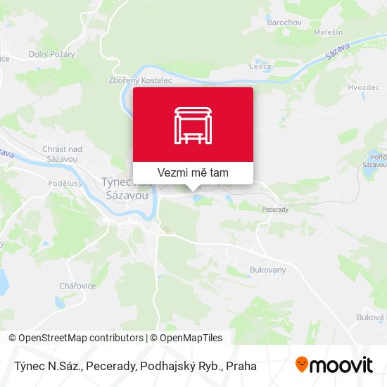 Týnec N.Sáz., Pecerady, Podhajský Ryb. mapa