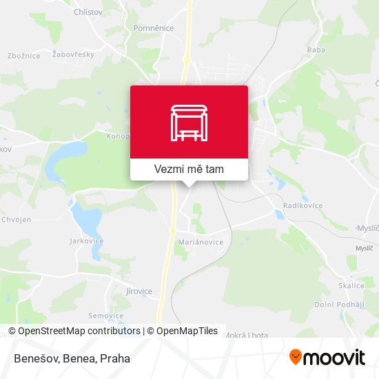 Benešov, Benea mapa