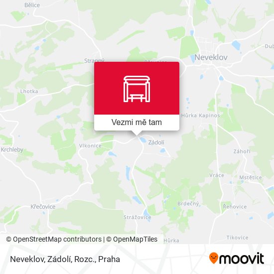 Neveklov, Zádolí, Rozc. mapa