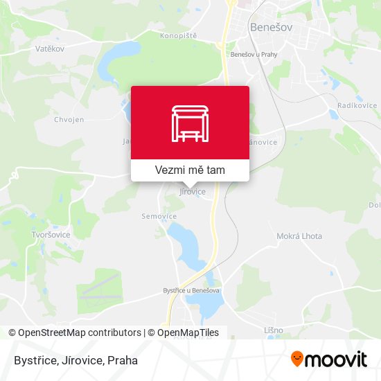 Bystřice, Jírovice mapa