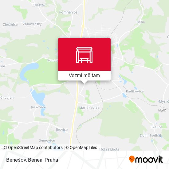 Benešov, Benea mapa