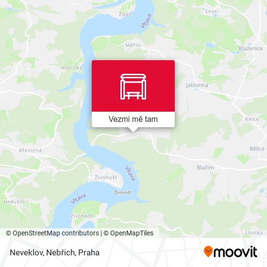 Neveklov, Nebřich (B) mapa