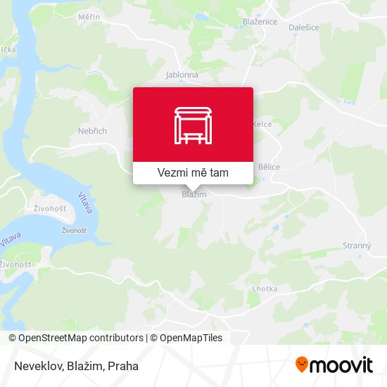 Neveklov, Blažim mapa