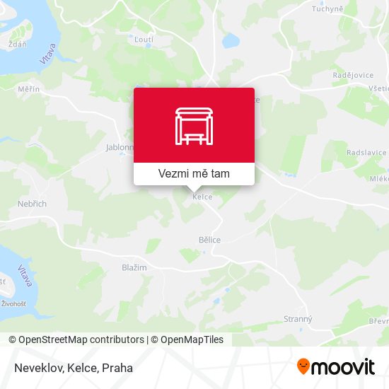 Neveklov, Kelce mapa