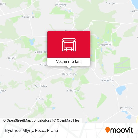 Bystřice, Mlýny, Rozc. mapa