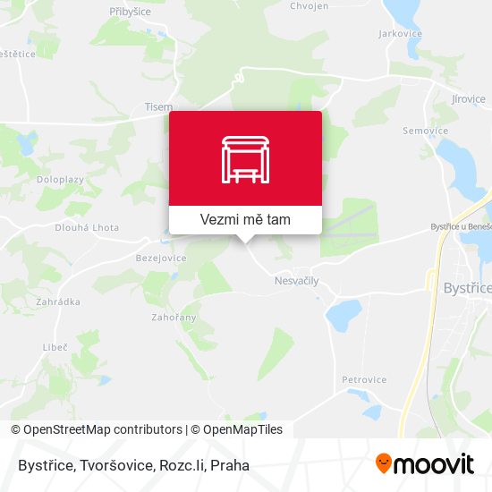 Bystřice, Tvoršovice, Rozc.Ii mapa