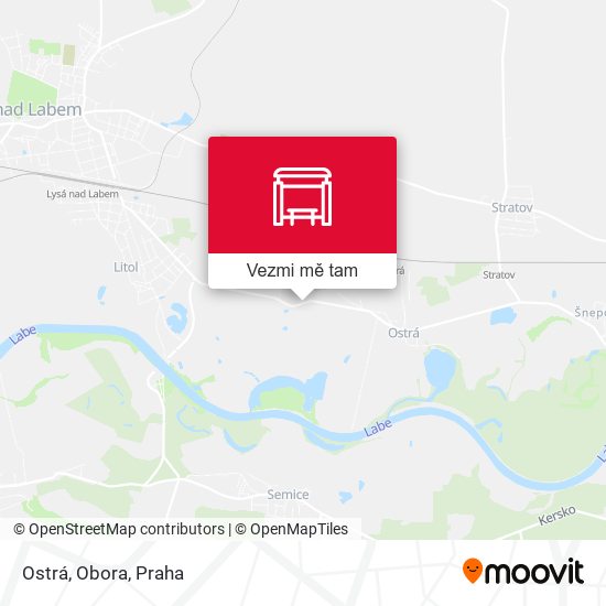 Ostrá, Obora mapa
