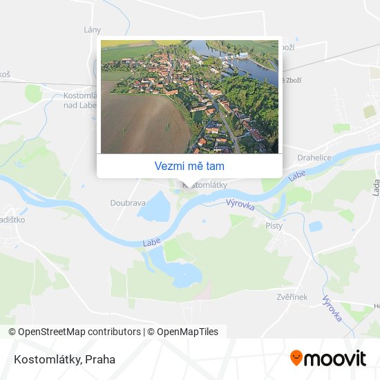 Kostomlátky mapa
