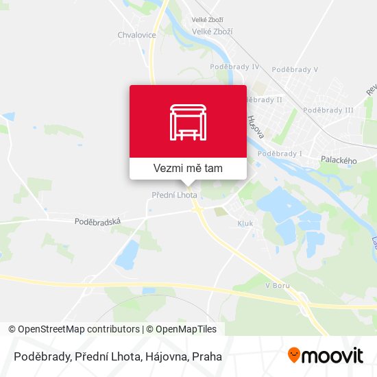 Poděbrady, Přední Lhota, Hájovna mapa