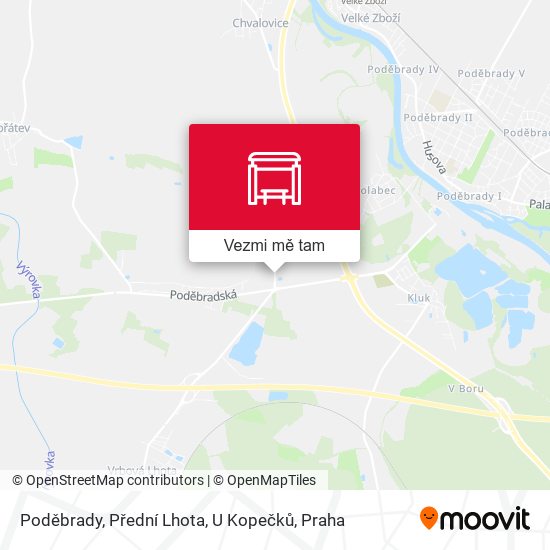 Poděbrady, Přední Lhota, U Kopečků mapa