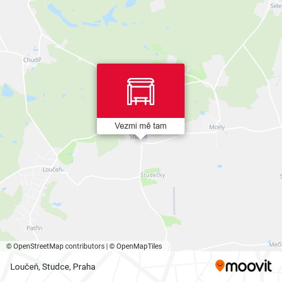 Loučeň, Studce mapa