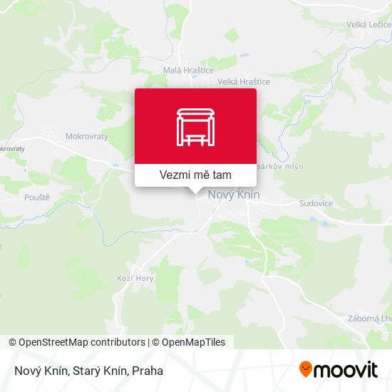 Nový Knín, Starý Knín mapa
