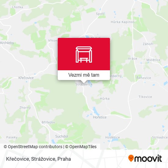 Křečovice, Strážovice mapa