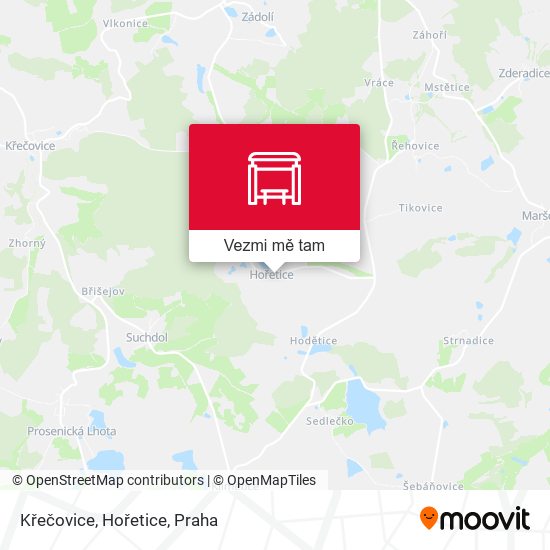 Křečovice, Hořetice mapa