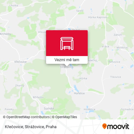 Křečovice, Strážovice mapa