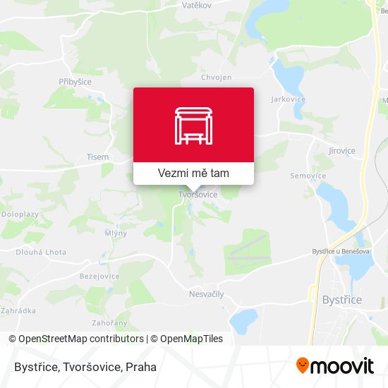 Bystřice, Tvoršovice mapa