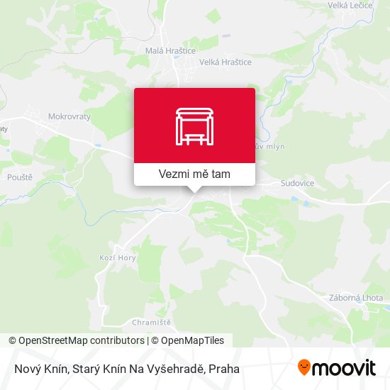 Nový Knín, Starý Knín Na Vyšehradě mapa