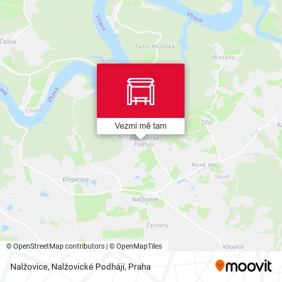 Nalžovice, Nalžovické Podhájí mapa