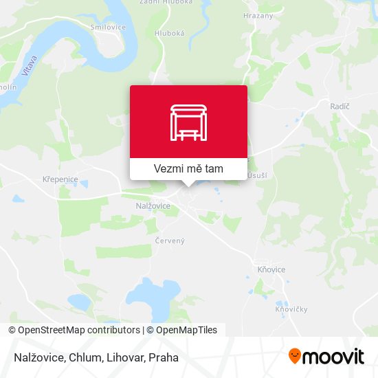 Nalžovice, Chlum, Lihovar mapa
