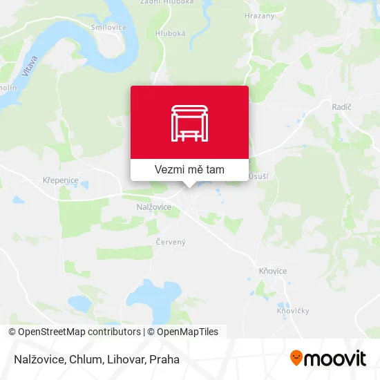Nalžovice, Chlum, Lihovar mapa
