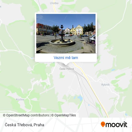 Česká Třebová mapa