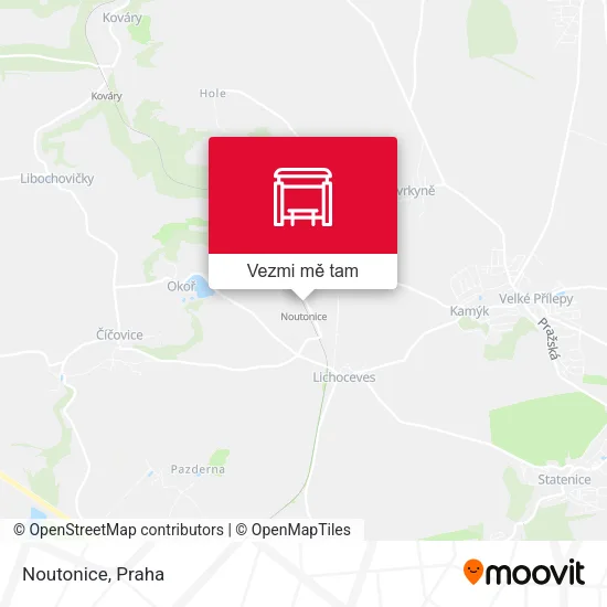 Noutonice mapa