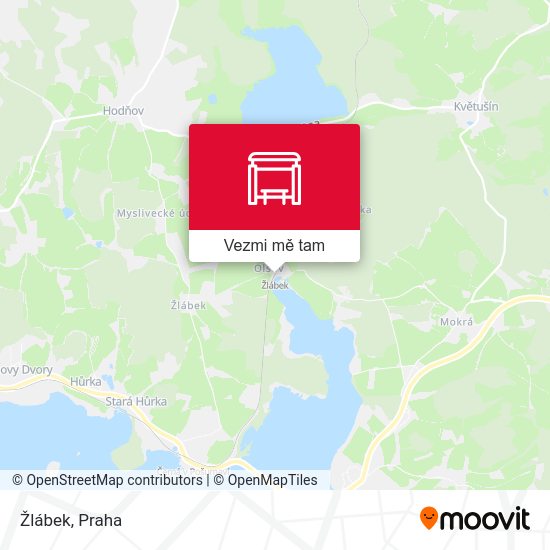 Žlábek mapa