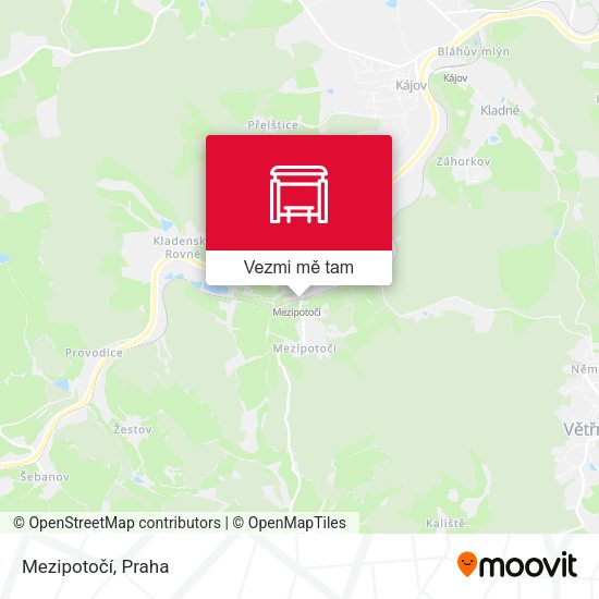Mezipotočí mapa