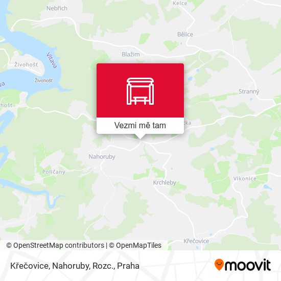 Křečovice, Nahoruby, Rozc. mapa