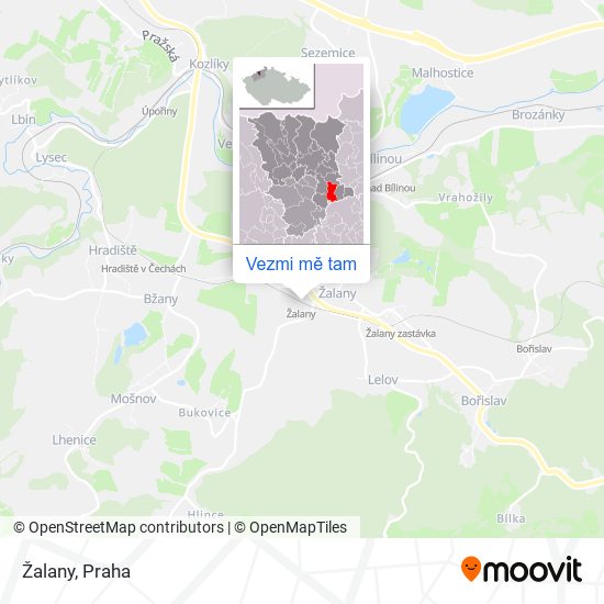 Žalany mapa