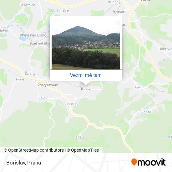 Bořislav mapa
