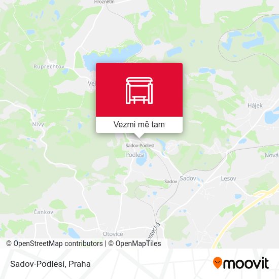 Sadov-Podlesí mapa