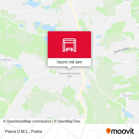 Planá U M.L. mapa